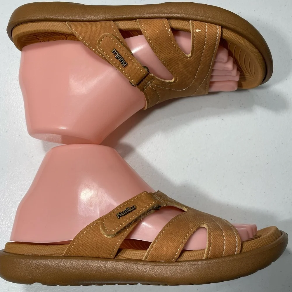 Kuailu Brown Open-Toe Sandals Size 7 SB-80